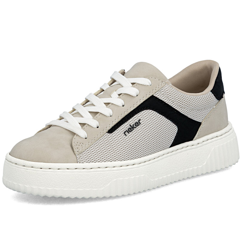 szczegóły RIEKER N9900-60 beżowe damskie sneakersy, wygodne i przewiewne