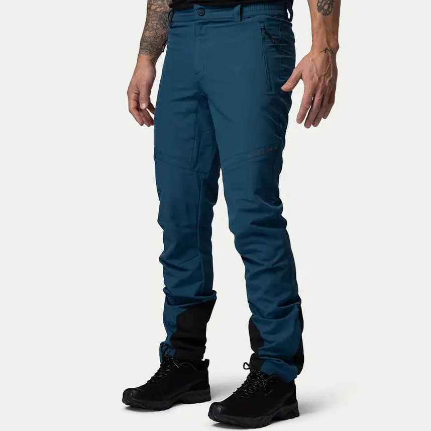 szczegóły Beyond Nordic Sweden BN012 niebieskie męskie lekkie spodnie outdoorowe, stretch