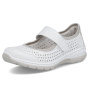 podgląd RIEKER L32B5-82 białe damskie letnie półbuty, oddychające, Antistress