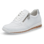 podgląd RIEKER N5127-80 białe damskie nowoczesne skórzane sneakersy, podeszwa Antistress
