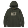 podgląd CATERPILLAR TM Hooded oliwkowa męska bluza z kapturem z logo CAT
