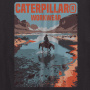 podgląd CATERPILLAR Cowboy czarna męska koszulka, wygodna, nowoczesna, atrakcyjny nadruk
