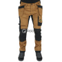podgląd SNICKERS Allround Stretch Slim brązowe męskie profesjonalne spodnie robocze z ki
