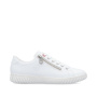podgląd RIEKER N0900-81 białe damskie skórzane sneakersy z technologią Antistress