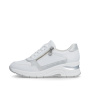 podgląd RIEKER N9301-80 białe damskie skórzane sneakersy z technologią Antistress