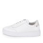 podgląd RIEKER N9910-80 białe damskie sneakersy ze skóry naturalnej z podeszwą Antistres