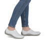 podgląd RIEKER L1756-80 białe damskie półbuty, skóra naturalna, podeszwa Antistress