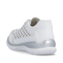 podgląd RIEKER L3217-80 białe damskie skórzane sneakersy, przewiewne, podeszwa Antistres
