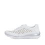podgląd RIEKER L3217-80 białe damskie skórzane sneakersy, przewiewne, podeszwa Antistres