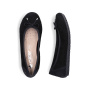 podgląd RIEKER 438505-01 czarne damskie baleriny, skóra naturalna, podeszwa Antistress