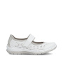podgląd RIEKER L32B5-82 białe damskie letnie półbuty, oddychające, Antistress