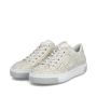 podgląd RIEKER L8849-60 beżowe damskie letnie skórzane sneakersy, oddychające, nowoczesn