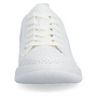 podgląd RIEKER 45602-80 białe damskie skórzane letnie sneakersy, oddychające, Antistress