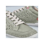 podgląd RIEKER 43651-52 zielone damskie letnie skórzane przewiewne sneakersy, Antistress