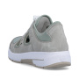 podgląd RIEKER N8456-40 zielone damskie skórzane wygodne sneakersy z podeszwą Antistress