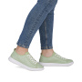 podgląd RIEKER 45602-52 zielone damskie skórzane letnie sneakersy, oddychające, Antistre