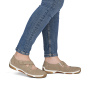 podgląd RIEKER 55958-20 beżowe damskie baleriny idealne na ciepłe letnie dni, Antistress