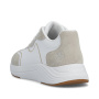 podgląd RIEKER N8503-81 białe damskie nowoczesne skórzane sneakersy, podeszwa Antistress
