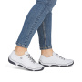 podgląd RIEKER 55901-80 białe damskie skórzane sneakersy, nowoczesny design, podeszwa An
