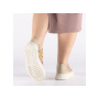 podgląd RIEKER N9919-91 damskie beżowe modne sneakersy ze wzorem, oddychający materiał