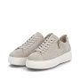 podgląd RIEKER M7701-60 beżowe damskie skórzane sneakersy, nowoczesny wygląd, antistress