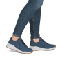 podgląd RIEKER M4903-14 niebieskie damskie sneakersy, nowoczesne i wygodne, podeszwa Ant