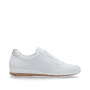 podgląd RIEKER N5127-80 białe damskie nowoczesne skórzane sneakersy, podeszwa Antistress