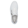 podgląd RIEKER N5127-80 białe damskie nowoczesne skórzane sneakersy, podeszwa Antistress