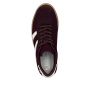 podgląd RIEKER M7601-30 bordowe damskie sneakersy na platformie 3 cm, nowoczesne i wygod