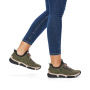 podgląd RIEKER 45973-54 zielone damskie wygodne sneakersy, podeszwa Anti-Stress