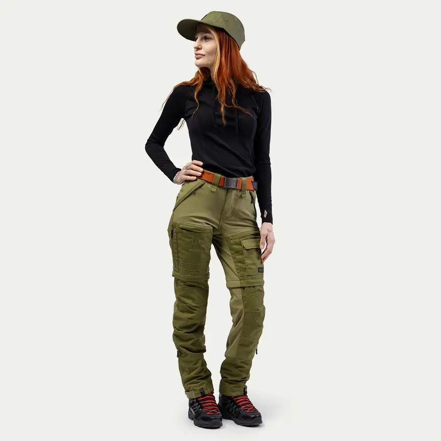 szczegóły Damskie spodnie turystyczne Beyond Nordic Sweden Zip-Off Teflon EcoElite®