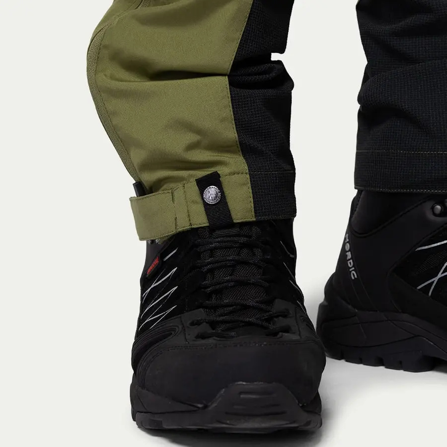 szczegóły Beyond Nordic Sweden męskie zielone spodnie outdoor stretch wygodne wodoodporne