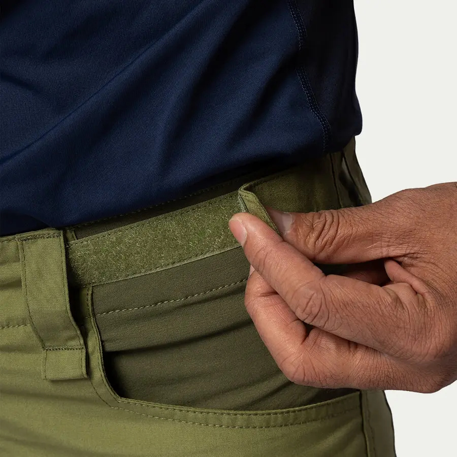 szczegóły Beyond Nordic Sweden męskie zielone spodnie outdoor stretch wygodne wodoodporne