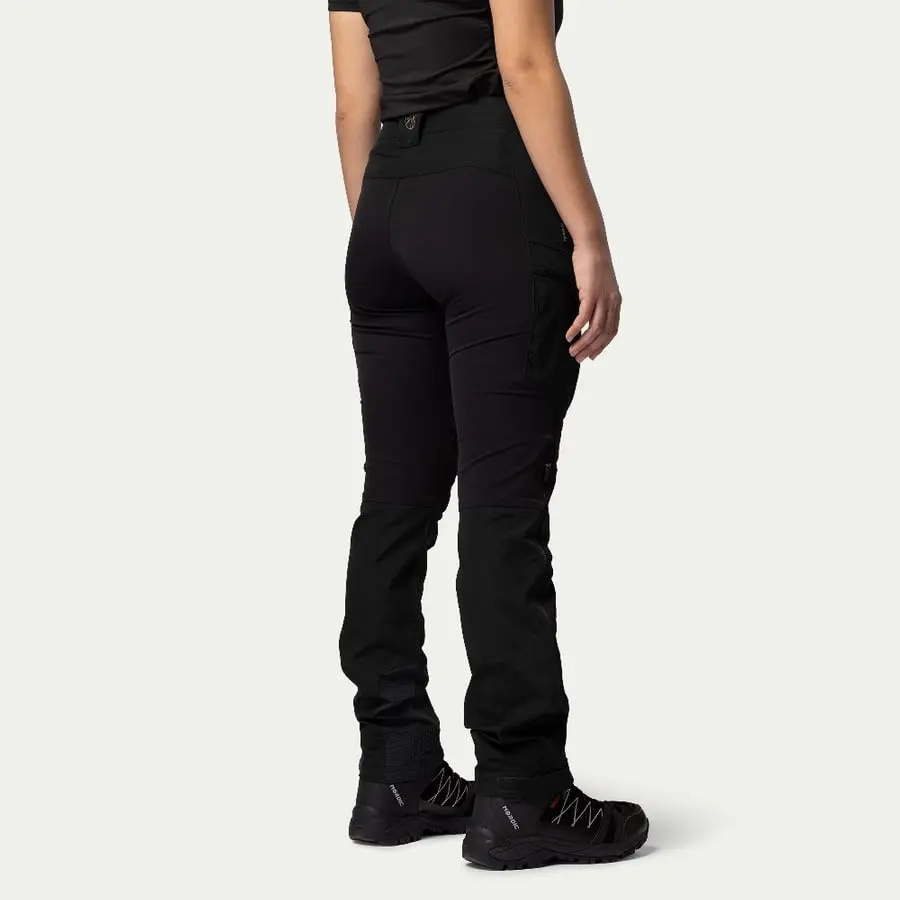 szczegóły Beyond Nordic Sweden damskie czarne spodnie outdoor stretch wygodne wodoodporne