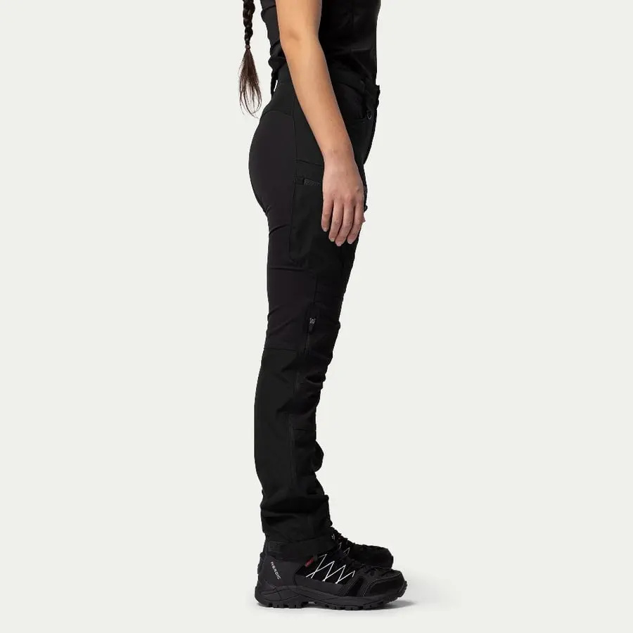 szczegóły Beyond Nordic Sweden damskie czarne spodnie outdoor stretch wygodne wodoodporne