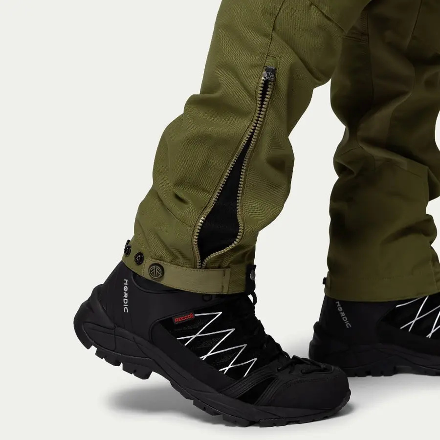 szczegóły Beyond Nordic Sweden męskie zielone spodnie outdoor stretch wygodne wodoodporne