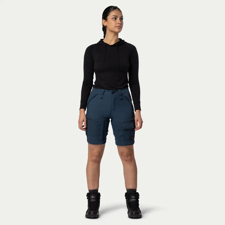 szczegóły Beyond Nordic Sweden Zip-Off niebieskie damskie spodnie outdoorowe 2w1 Teflon Ec