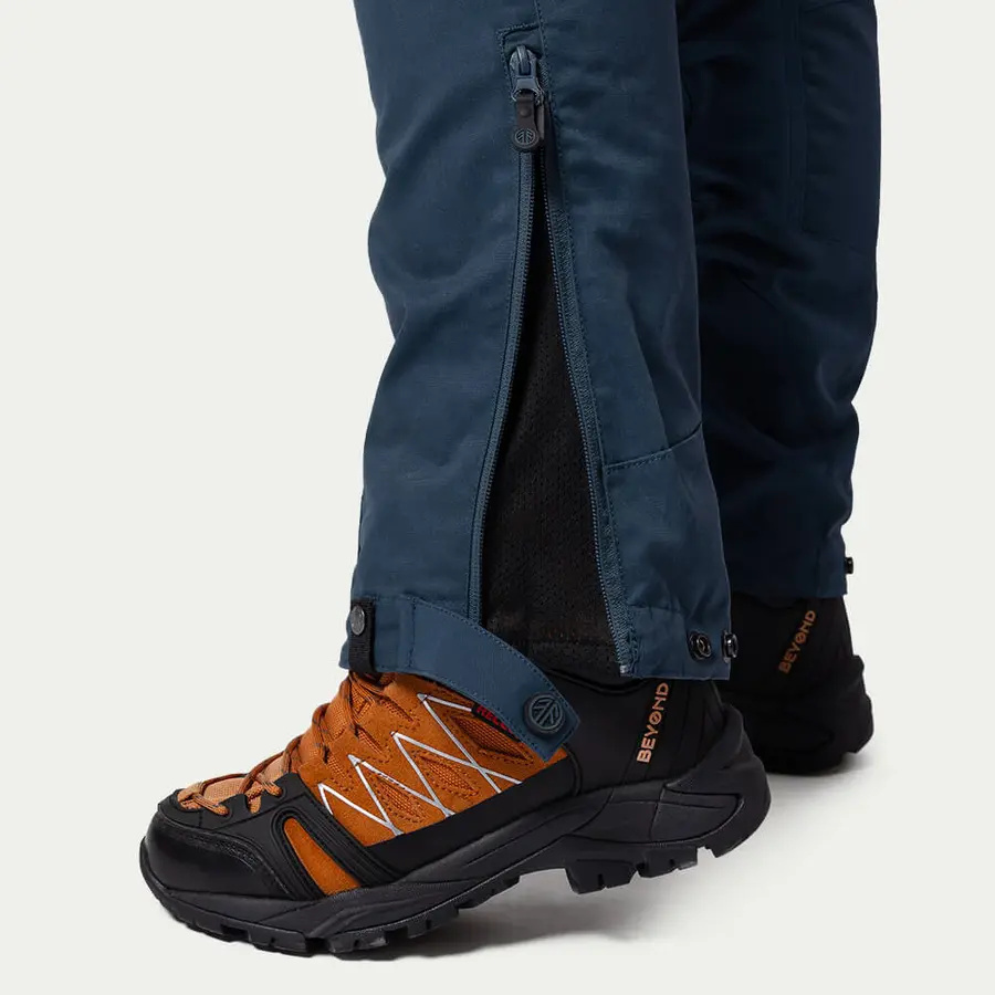 szczegóły Beyond Nordic Sweden Zip-Off niebieskie damskie spodnie outdoorowe 2w1 Teflon Ec