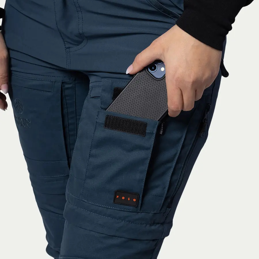 szczegóły Beyond Nordic Sweden Zip-Off niebieskie damskie spodnie outdoorowe 2w1 Teflon Ec