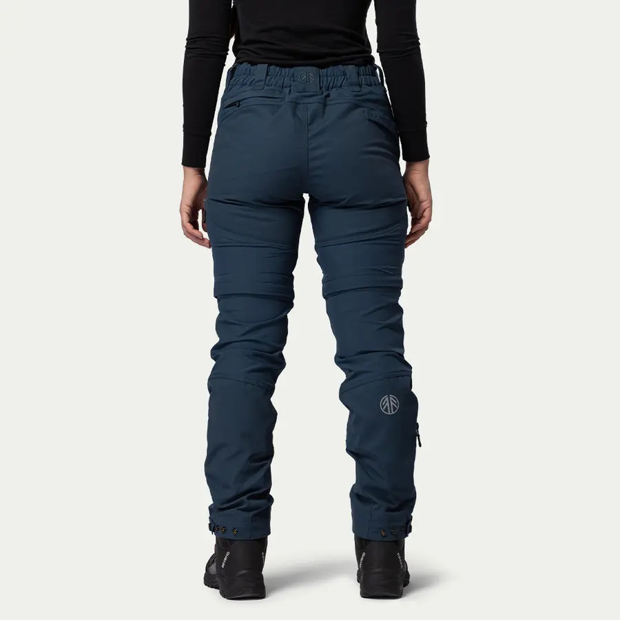 szczegóły Beyond Nordic Sweden Zip-Off niebieskie damskie spodnie outdoorowe 2w1 Teflon Ec