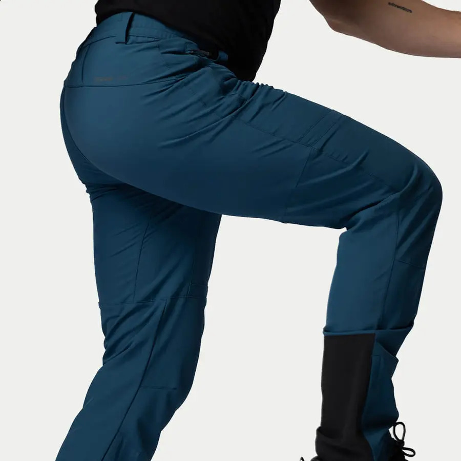 szczegóły Beyond Nordic Sweden BN012 niebieskie męskie lekkie spodnie outdoorowe, stretch