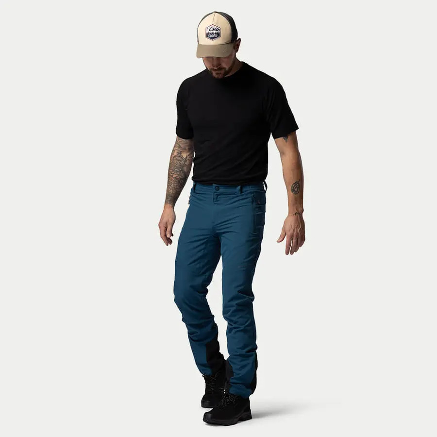 szczegóły Beyond Nordic Sweden BN012 niebieskie męskie lekkie spodnie outdoorowe, stretch