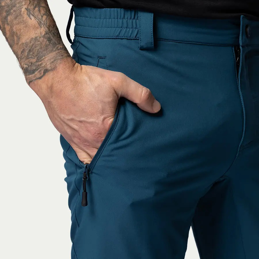 szczegóły Beyond Nordic Sweden BN012 niebieskie męskie lekkie spodnie outdoorowe, stretch
