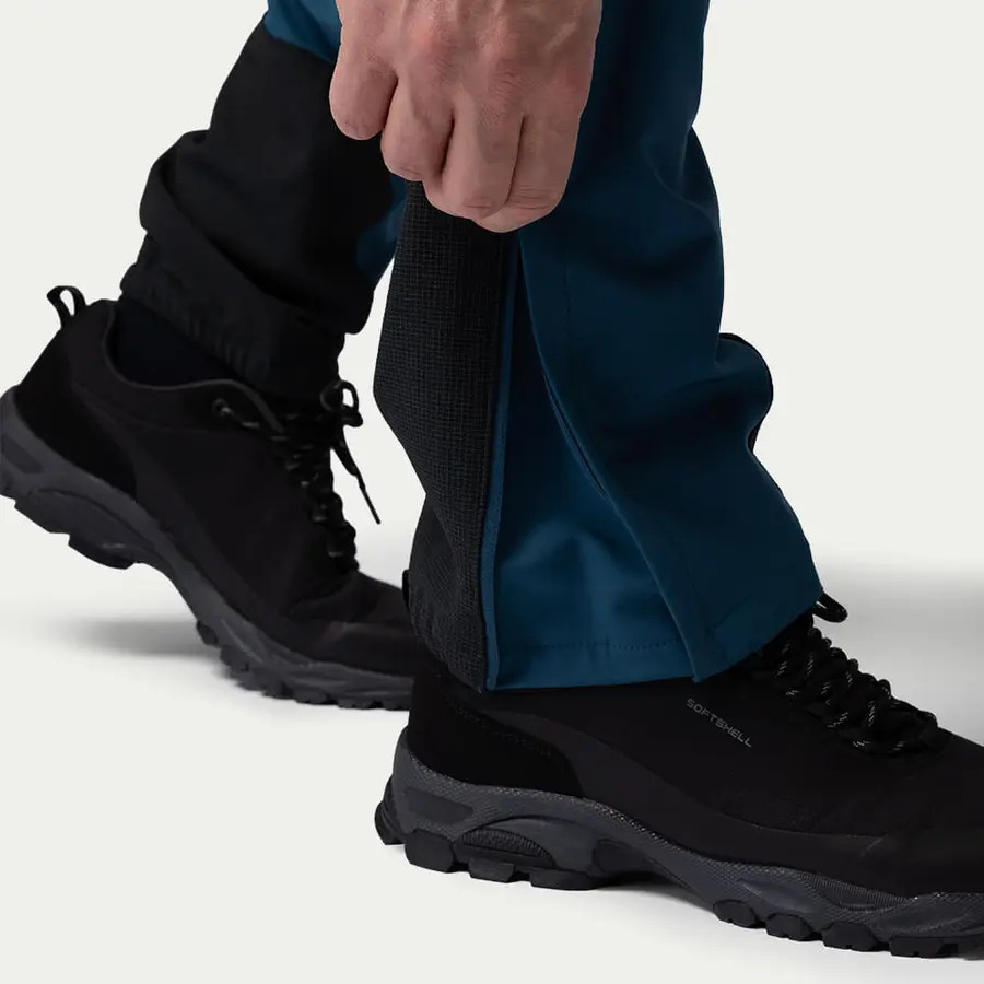 szczegóły Beyond Nordic Sweden BN012 niebieskie męskie lekkie spodnie outdoorowe, stretch