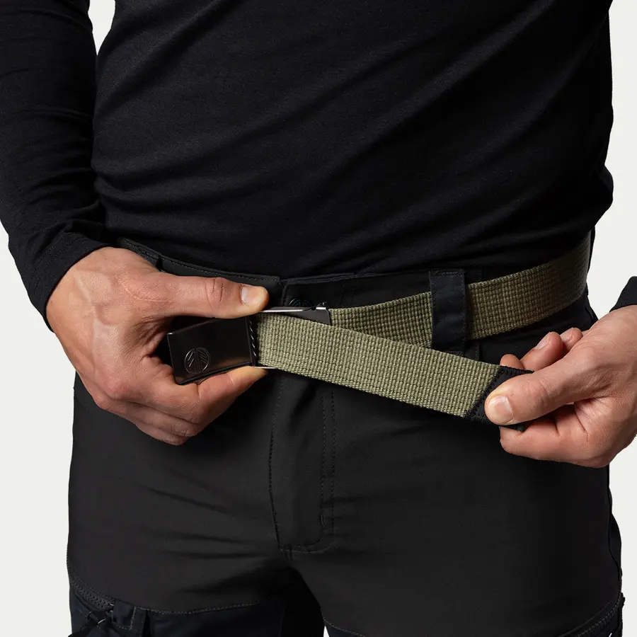 szczegóły Beyond Nordic Sweden BN409 zielony uni pasek z metalową klamrą