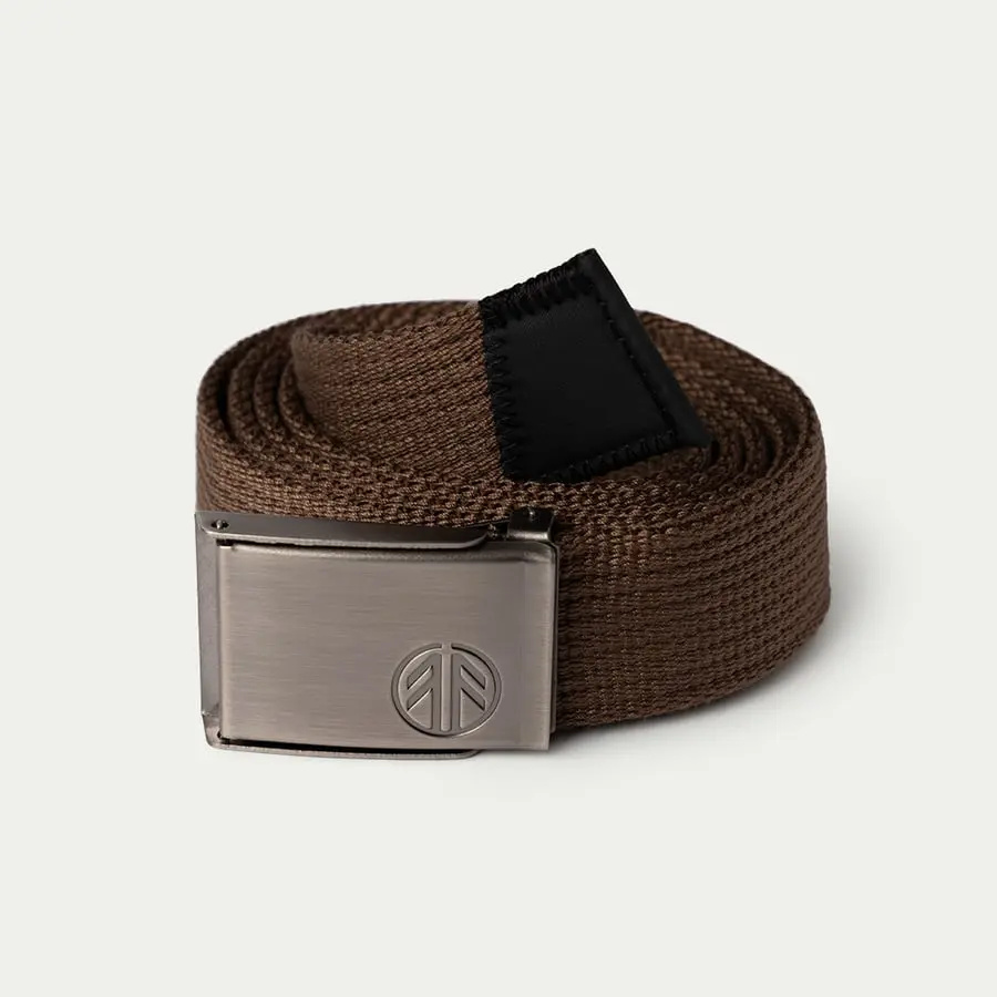 szczegóły Beyond Nordic Sweden BN409 brązowy pasek unisex z metalową klamrą