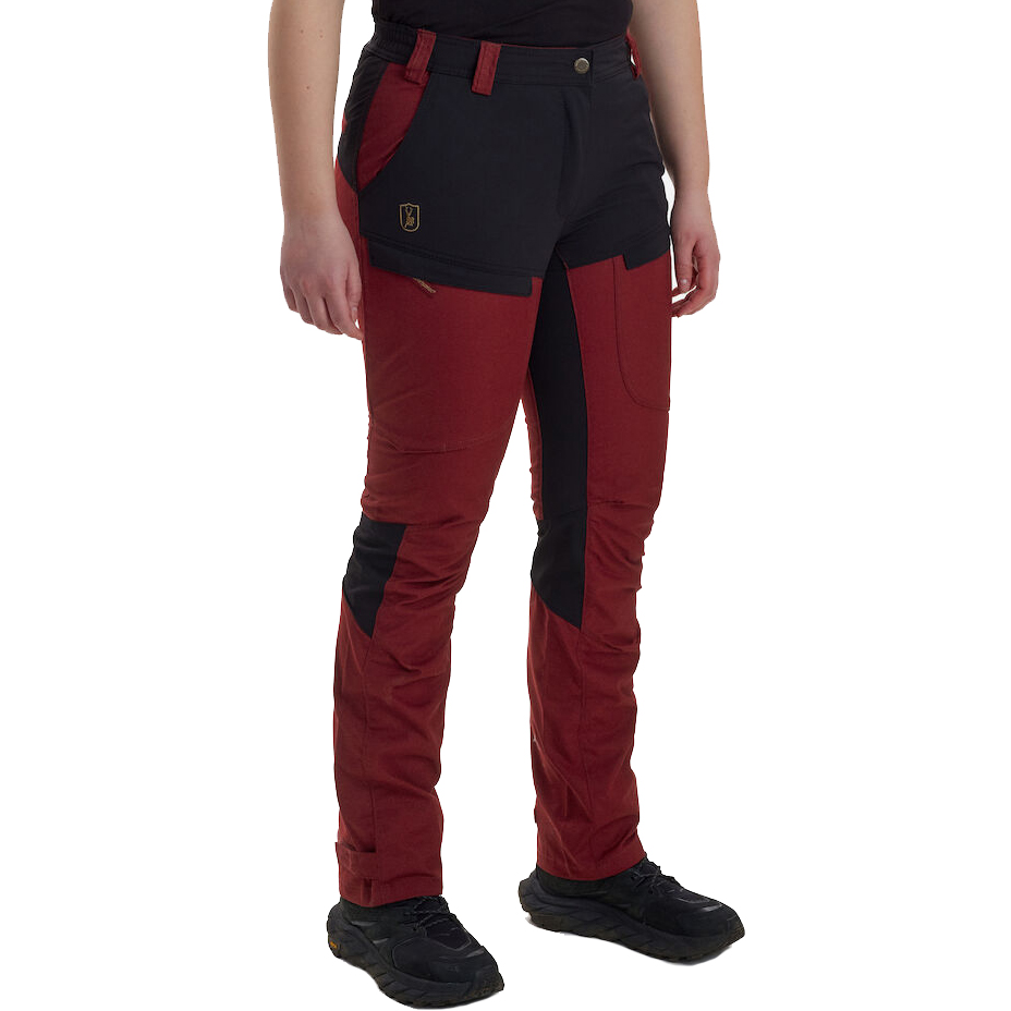 szczegóły Deerhunter Denmark Lady Ann czerwone damskie spodnie outdoor wygodne i nowoczesn