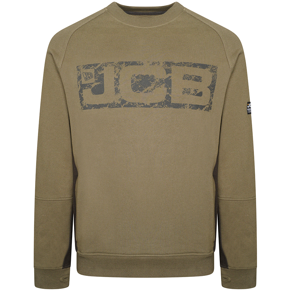 detail Bluza męska JCB Trade Crew olive green