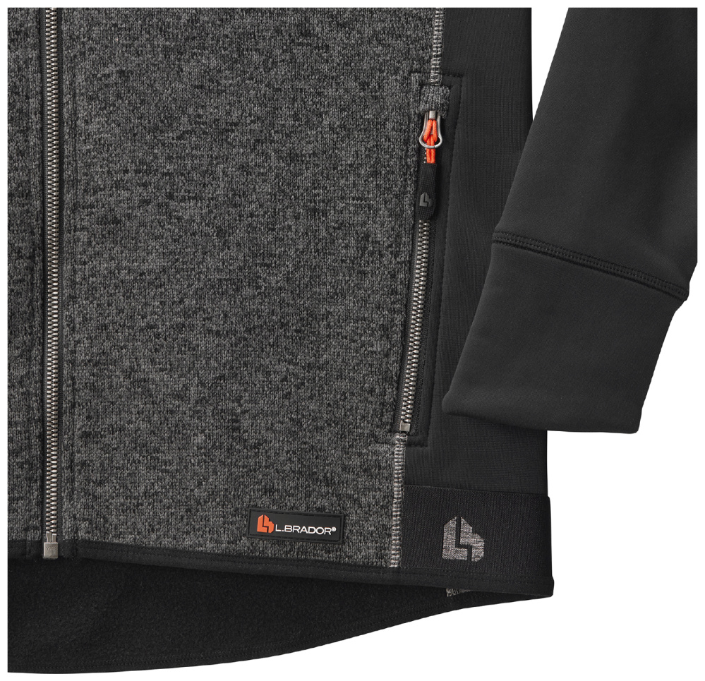 szczegóły LBRADOR Sweden Aereo czarna męska bluza/kurtka z 4-kierunkową stretch tkaniną