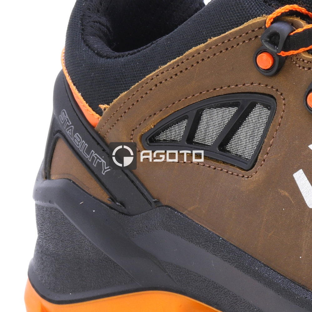 szczegóły BICAP Seal Low S3 brązowe męskie buty robocze + system wentylacji Pro Air